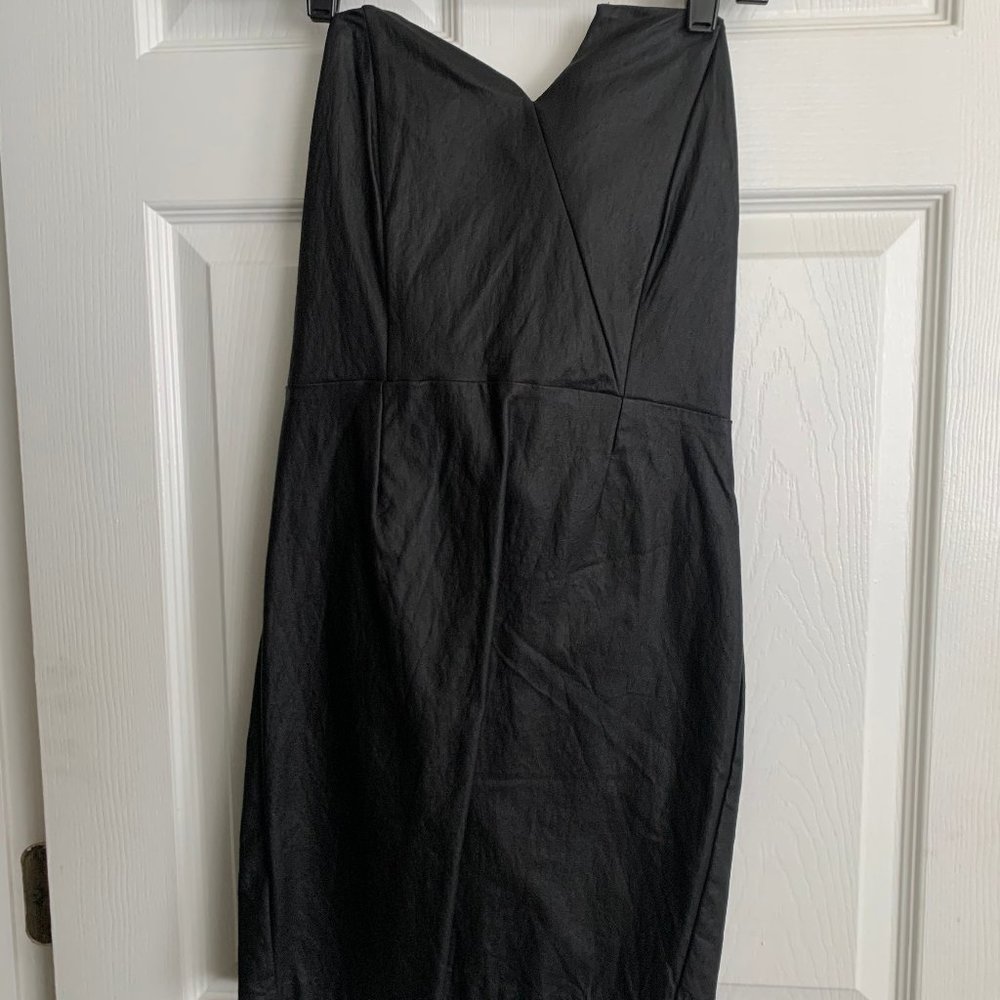 Leather Forever 21 strapless dress